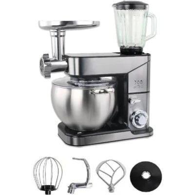 Afbeelding van Royal Swiss Multifunctionele Keukenrobot 12L Met Blender en Vleesmolen 3 in 1 Krachtige Keukenmachine 2000W Silver Foodprocessor Accessoires