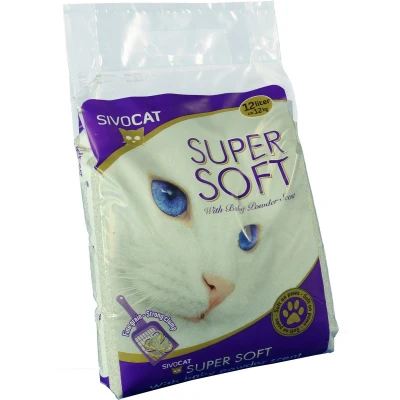 Afbeelding van Sivocat Supersoft Kbv Met Babypoeder Kattenbakvulling 12 l