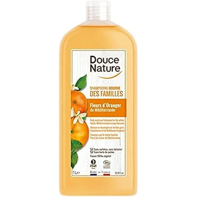 Afbeelding van Douce Nature Douchegel &amp; shampoo familie oranjebloesem 1 liter