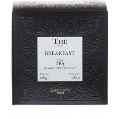 Afbeelding van Dammann Frères Breakfast 50 Cristal zakjes Ontbijtthee Assam Darjeeling Ceylon blend Composteerbare theebuiltjes