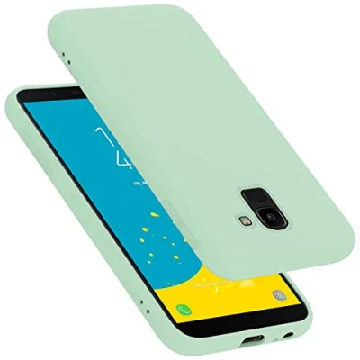 Afbeelding van Cadorabo Hoesje geschikt voor Samsung Galaxy J6 2018 in LIQUID LICHT GROEN Beschermhoes gemaakt van flexibel TPU silicone Case Cover