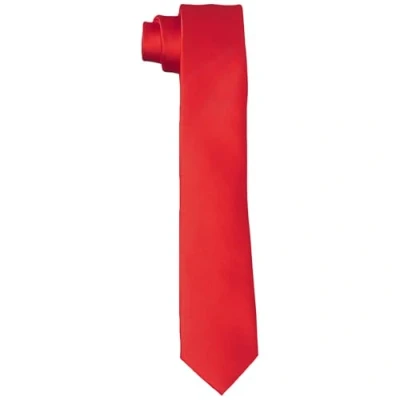Afbeelding van DonDon Handgemaakte stropdassen voor heren, zijdelook, 6 cm, Rood