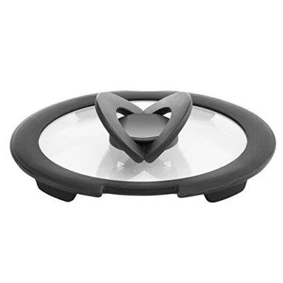 Image de Lagostina Couvercle en Verre Ingenio pour Induction, Noir/Transparent, 16 cm