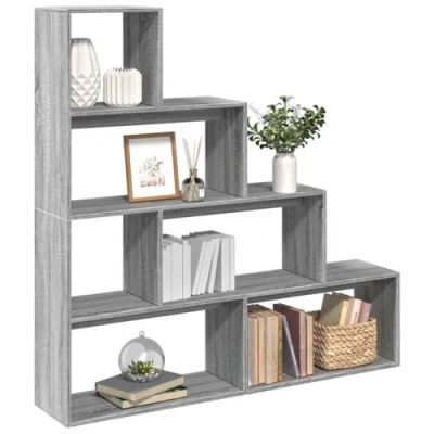 Image de vidaXL Étagère séparatrice de pièce 4 niveaux sonoma gris857999