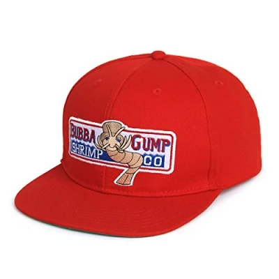 Afbeelding van Nofonda Forrest Gump Cap Bubba Shrimp Co kostuum snapback hoed cadeau, rood, één maat, Rood