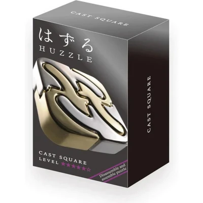 Afbeelding van Huzzle Breinbreker Cast Square 11,8 Staal Zilver/goud