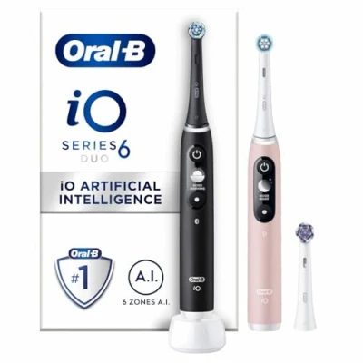 Afbeelding van Oral B Elektrische Tandenborstel iO 6 Black &amp; Pink 1 set