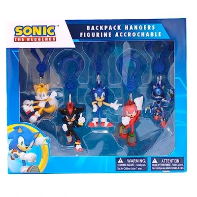 Afbeelding van Sonic The Hedgehog Rugzakhangers, verzamelbox, S3, 5 stuks