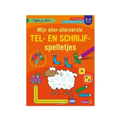 Afbeelding van Uitgeverij deltas mijn aller allereerste tel en schrijfspelletjes