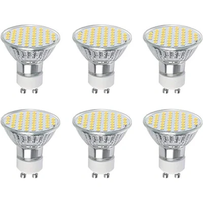 Afbeelding van Vicloon Ledlampen, GU10, 6 stuks, 3 W, komt overeen met 30 halogeenlamp, led spot, warm wit 2700 K, 300 lm, 120 graden brede straal