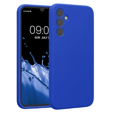 Afbeelding van kwmobile telefoonhoesje geschikt voor Samsung Galaxy A34 5G TPU backcover met siliconen coating Smartphone case in Baltisch blauw