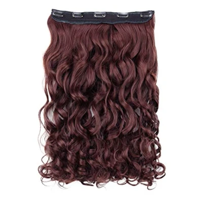 Afbeelding van CAISHA Clip in extensions, 40 cm, haarverlenging, golvend, bruin, C68 1