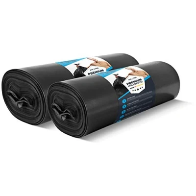 Afbeelding van vuilniszakken 240 liter 70μ premium kwaliteit XL extreem scheurvast zwart voor (20 zakken, 2 rollen)