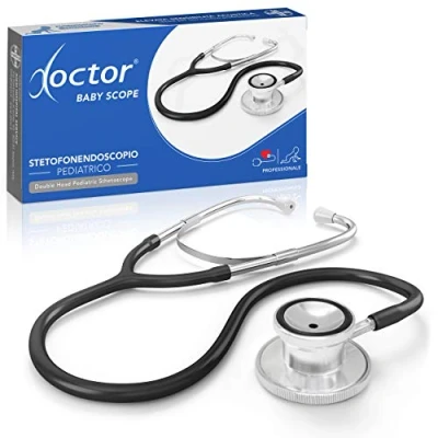 Afbeelding van AIESI® DOCTOR BABY SCOPE Professionele kinderfonendoscoop met dubbele kop zwart