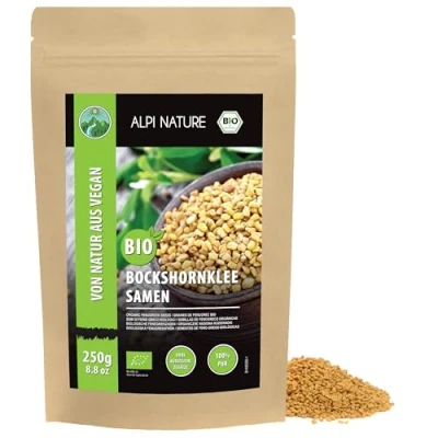 Image de Alpi Nature Fenugrec Graine bio 250g, Graines de Entières pour la Cuisine