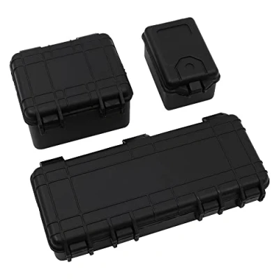 Afbeelding van WANGCL Set van 3 RC gereedschapskisten 1:10 Traxxas Trx4 Axial Scx10 90046 CC01 D90 D110 Zwart