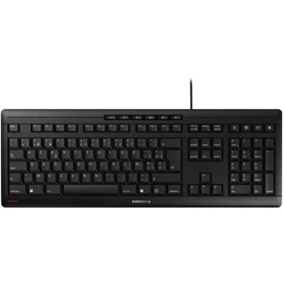 Afbeelding van CHERRY STREAM Toetsenbord USB Belgisch toetsschakelaar: SX zwart