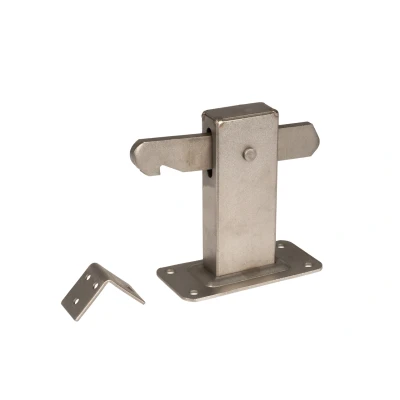 Afbeelding van Deurvastzetter met vloerplaat, RVS 120 x 67 7 mm