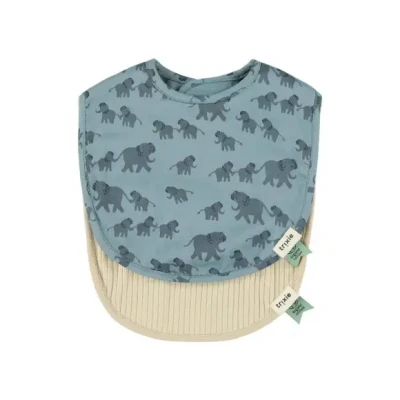 Afbeelding van Trixie Slabbetje 2 Pack Mix Enchanting Elephant Fierce Fox