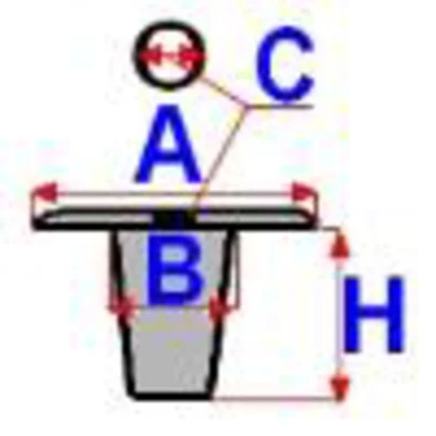 Afbeelding van ROMIX B21002 Clip TOYOTA: Yaris II Hatchback, I Auris Hatchback