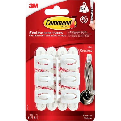 Afbeelding van 3M Command mini haak (l x b h) 29 22 11 mm Wit Inhoud: 6 stuk(s)