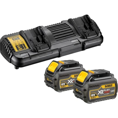 Afbeelding van DeWALT DCB132T2 XR FlexVolt Starter Kit 2x 54V 6.0Ah Li ion Accu + Dubbellader