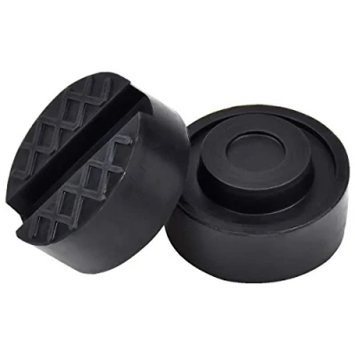 Afbeelding van Set van 2 pads voor autokrik, rubberen pad krik met universele groef, hydraulische antislip krikpad rubber, steunblokken vloerkrik
