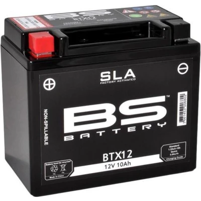 Afbeelding van BS battery 300680 btx12 AGM SLA Motorfiets Batterij Zwart