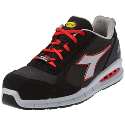 Afbeelding van Diadora Run Net Airbox Low S3 SRC Asphalt/Zilver/Rood Maat 44
