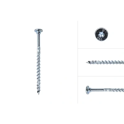Afbeelding van Houtbouwschroef Verzinkt 8 x 280 Torx 40 Per stuk