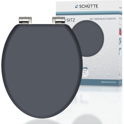 Afbeelding van Toiletbril SPIRIT ATHRAZIT met soft close matantracietkleurig