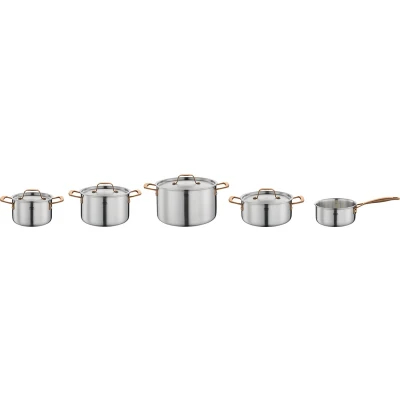 Afbeelding van Kookpannenset Spring Gourmet 5 delig rosegold