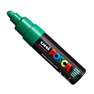 Afbeelding van Uni POSCA PC 7M Paint marker brede punt 4,5 5,5 mm 15 kleuren groen