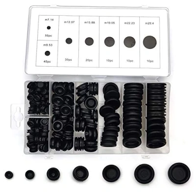 Afbeelding van 170 stuks rubberen doppen, assortiment ringen, pakkingringen, afdekringen, pakkingen, voor auto&#039;s, waterleidingen, pompen, zwart