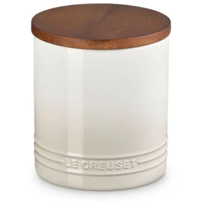 Afbeelding van Le Creuset Signature Voorraadpot Met Houten Deksel Meringue 1100 ml