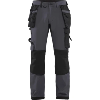 Afbeelding van Blaklader Werkbroek met 4 weg stretch 1522 1645 Medium Grijs/Zwart C60