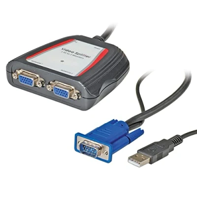 Afbeelding van VALUE Portable VGA Video Splitter, 2 port, 250MHz