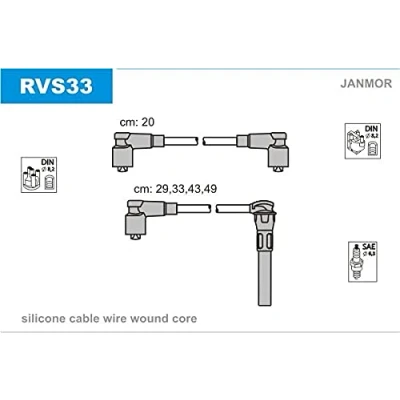 Afbeelding van JANMOR RVS33 Bougiekabelset LAND ROVER: Freelander I Off Road Convertible