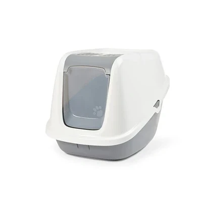 Afbeelding van Savic Kattentoilet Nestor Giant Kattenbak 75.5x56x55.5 cm Wit Grijs Xxl