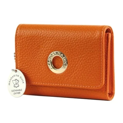 Afbeelding van MANDARINA DUCK Leren Portemonnee Mellow Leather Wallet Marmalade Oranje