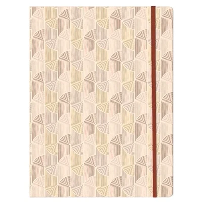 Afbeelding van Clairefontaine 116073C een elastische map met karton, 3 kleppen, A4, in warme kleuren en geometrische vormen collectie terracotta