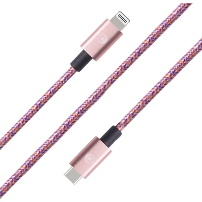 Afbeelding van BIGBEN Connected Lightning kabel 24 pin USB C male naar 2 m roze