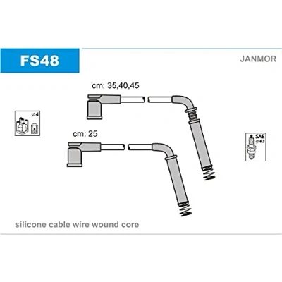 Afbeelding van JANMOR FS48 Bougiekabelset FORD: FIESTA 5, KA Hatchback, 5 Van