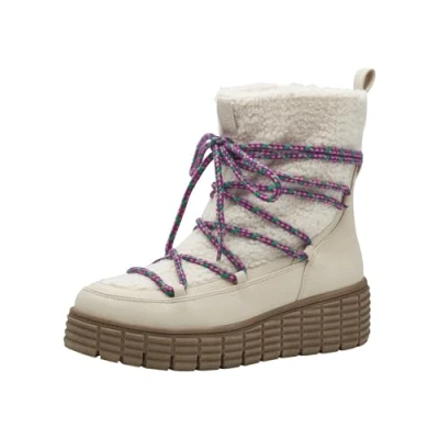 Afbeelding van Tamaris Snowboots, Dames, Maat: 42, Ivory comb Imitatieleer/ textiel