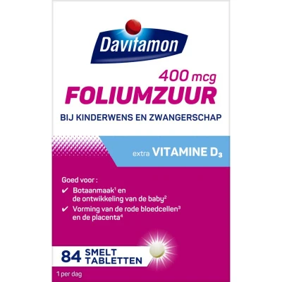 Afbeelding van Davitamon Foliumzuur met vitamine D Zwanger