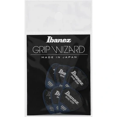 Image de Ibanez PPA16MSGDB 6 médiators Grip Wizard série Sand deep blue medium 0,8mm