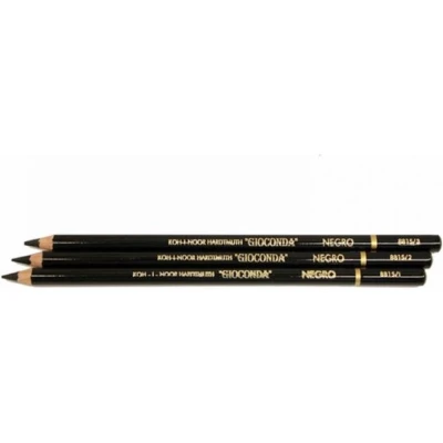 Afbeelding van Krijtpotlood Koh I Noor gioconda 8815/3 hard zwart