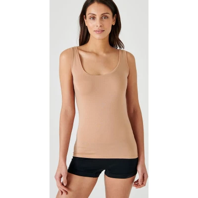 Afbeelding van Damart Tanktop Thermolactyl onzichtbaar Dames Beige XL