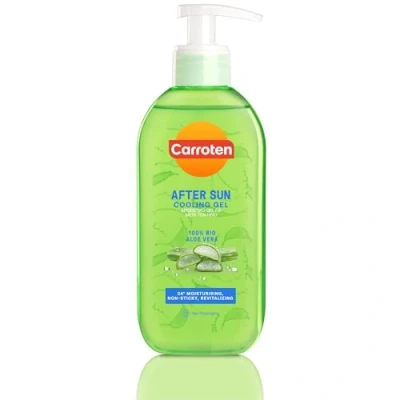 Afbeelding van Carroten After Sun Cooling gel 200 ml 100% biologische aloë vera hydraterende en verkoelende na de zon gezicht lichaam verlengt bruining, voorkomt peeling