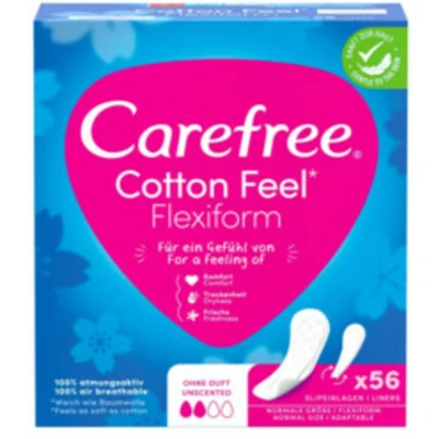 Afbeelding van 6x Carefree Cotton Feel Flexiform Small / Medium 56 stuks